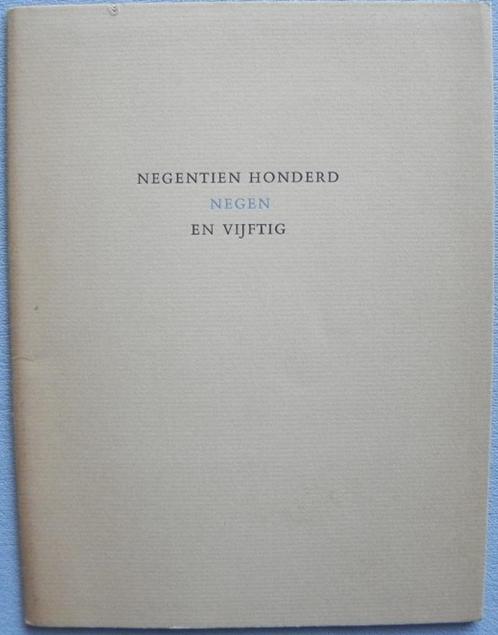 Negentien honderd negen en vijftig, boek met houtgravure, Boeken, Literatuur, Gelezen, Nederland, Ophalen of Verzenden