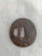 Japanse antieke zwaard tsuba , handbescherming, Antiek en Kunst, Verzenden