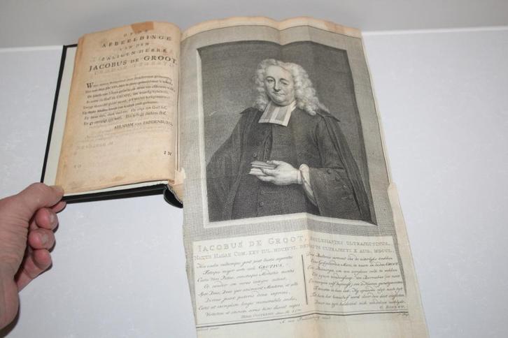 Jacobus de Groot - Verzameling van leerredenen 1758, portret, Antiek en Kunst, Antiek | Boeken en Bijbels, Ophalen of Verzenden
