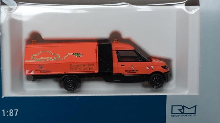Streetscooter Work L gemeente werken 1:87 H0 Rietze Pol, Hobby en Vrije tijd, Modelauto's | 1:87, Nieuw, Auto, Rietze, Ophalen of Verzenden