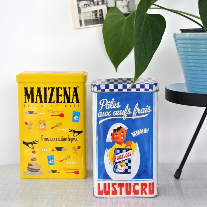 retro vintage Franse BLIKKEN fifties jaren 50 mid century, Verzamelen, Retro, Huis en Inrichting, Verzenden