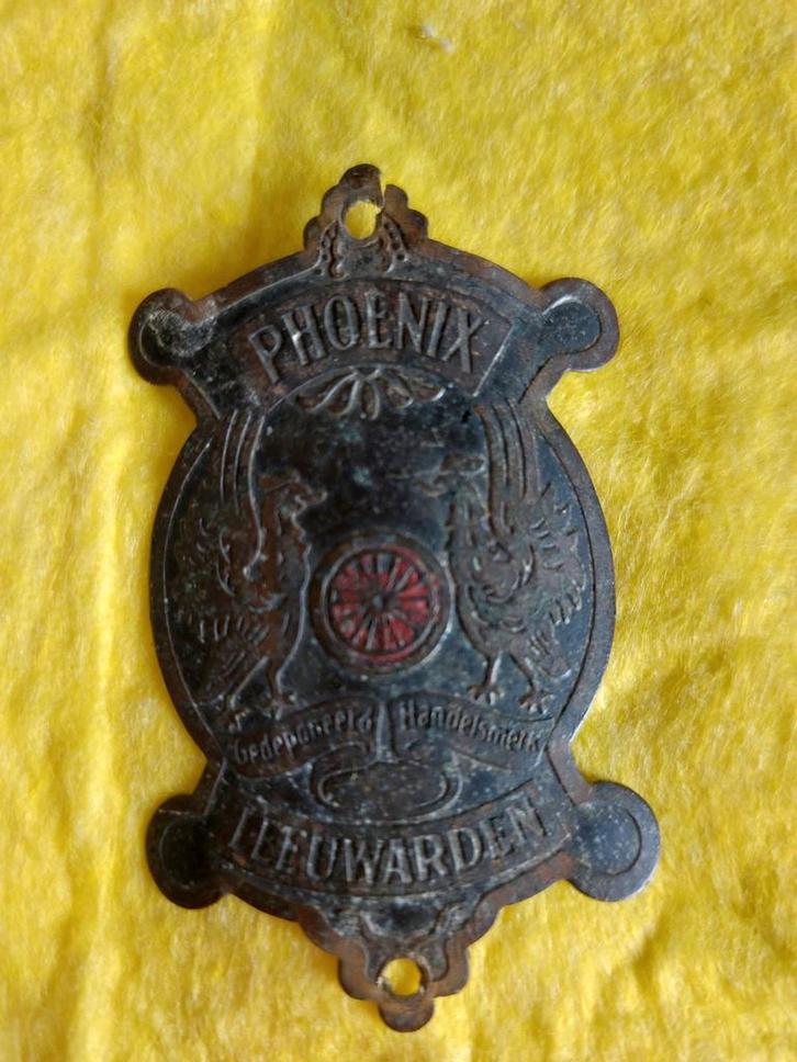 Oude Fietsplaatjes Balhoofd - 2 stuks, Verzamelen, Speldjes, Pins en Buttons, Gebruikt, Button, Merk, Ophalen of Verzenden