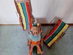 Vintage houten strandstoeltjes voor poppen – jaren ’60, Ophalen of Verzenden, Gebruikt, Overige typen