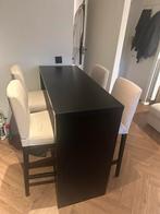 Bar table and 4 bergmund ikea stools, Huis en Inrichting, Ophalen, Zo goed als nieuw, Modern, 4 tot 6 stoelen