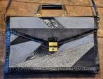 Vintage Sudhaus krokodillenleren patchwork aktetas - IZGST, Ophalen of Verzenden, Zo goed als nieuw, Overige kleuren, Overige typen