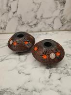 Vintage zweedse Gabriel keramische kandelaars, Ophalen of Verzenden, Zo goed als nieuw, Overige materialen, Minder dan 25 cm