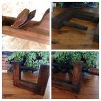 Antiek oude houten schaaf reischaaf en lijmklem industrieel, Ophalen of Verzenden