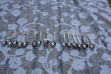 art deco lepelset alpaca 14 theelepeltjes en suikerschep beschikbaar voor biedingen