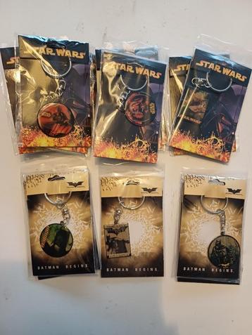 5 x Batman en 10 x Starwars sleutelhangers NIEUW beschikbaar voor biedingen