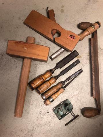 Houtbewerkingsgereedschap - Hamer, Beitels, Schaaf beschikbaar voor biedingen
