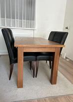 Eettafel met vier stoelen en spiegel, Huis en Inrichting, Tafels | Eettafels, Ophalen, Gebruikt, Rechthoekig, 50 tot 100 cm