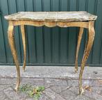 Brocante houten Florentijns tafeltje - bijzettafeltje, Antiek en Kunst, Ophalen
