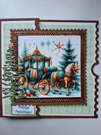 Mooie Kerstkaart met paard en koets in de sneeuw. K 43 met e, Hobby en Vrije tijd, Ophalen of Verzenden, Nieuw, Kerst