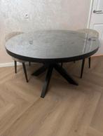 Moderne ronde eettafel voor 4 personen, Huis en Inrichting, Tafels | Eettafels, 100 tot 150 cm, Rond, Ophalen of Verzenden, Zo goed als nieuw