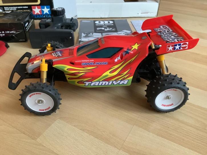 tamiya 1:10 gravel hound rtr qd buggy met 2 accu’s en lader, Kinderen en Baby's, Speelgoed | Buiten | Accuvoertuigen, Zo goed als nieuw