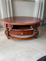 Grote ronde salontafel met lade doorsnee 1meter, Antiek en Kunst, Antiek | Meubels | Tafels, Ophalen