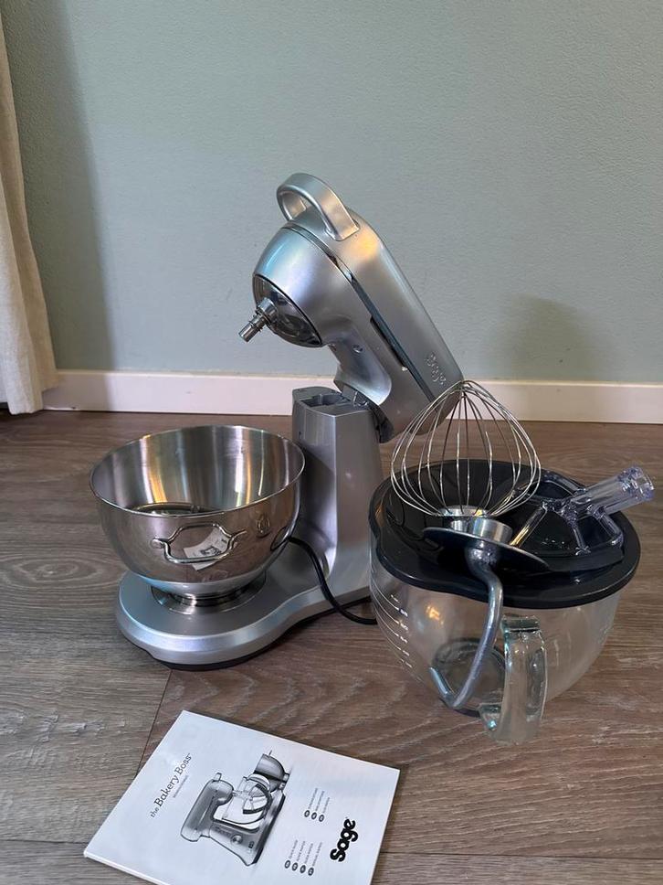 Sage The Bakery Boss Keukenmachine, Witgoed en Apparatuur, Keukenmixers, Zo goed als nieuw, 4 liter of meer, 3 snelheden of meer