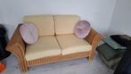 Rotan riet bank tweepersoons jaren 80 Golden Girls, Ophalen, Gebruikt, 150 tot 200 cm, Tweepersoons