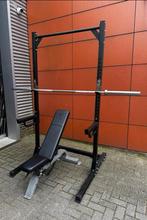 Half Rack , 140kg Bumperplates ,Bankje , Barbell 220cm ,, Sport en Fitness, Fitnessmaterialen, Ophalen, Gebruikt, Overige typen