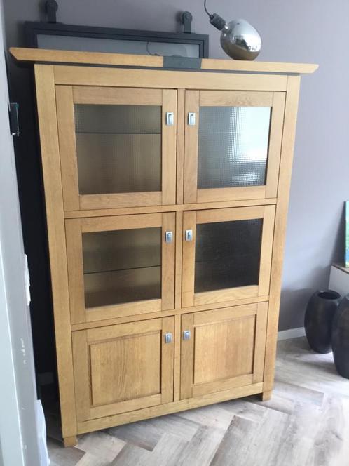 Hoge lichteiken kast, Huis en Inrichting, Kasten | Buffetkasten, Gebruikt, 150 tot 200 cm, 100 tot 150 cm, 25 tot 50 cm, Met deur(en)
