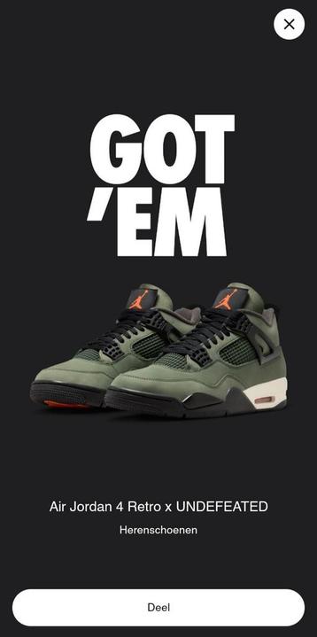 Nike Air Jordan 4 OG SP Retro x Undefeated (2025) maat 42 beschikbaar voor biedingen