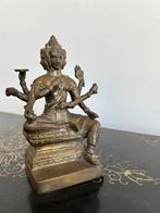Bronzen beeld van de god Brahma met 4 gezichten en 8 armen, Antiek en Kunst, Ophalen of Verzenden