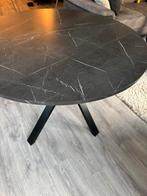 Ikea Mariedamm Tafel Zwart Marmer, Huis en Inrichting, Ophalen, 100 tot 150 cm, Rond, Zo goed als nieuw