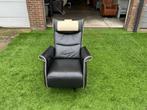 PROMINENT Wilson Frans Molenaar zwart leer relax fauteuil, Huis en Inrichting, Metaal, Prominent, Zo goed als nieuw, Eén
