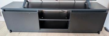 TV meubel spaanplaat zwart 120x30x35,5cm  beschikbaar voor biedingen