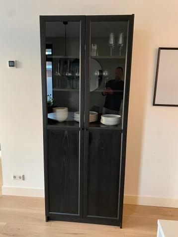 Zwarte IKEA Billy / Oxberg buffetkast - Nette Staat - afbeelding 1