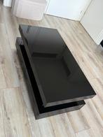 Zwarte Salontafel met lades (sfeerverliching mogelijk), Ophalen of Verzenden, Zo goed als nieuw, 100 tot 150 cm, Minder dan 50 cm