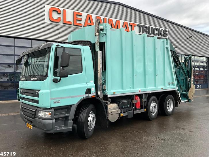 DAF FAG 75 CF 250 Haller 21m³ (bj 2009), Auto's, Vrachtwagens, Te koop, ABS, Achteruitrijcamera, Airconditioning, Cruise Control