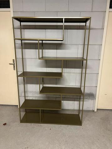 Stijlvolle goud metalen design boekenkast beschikbaar voor biedingen