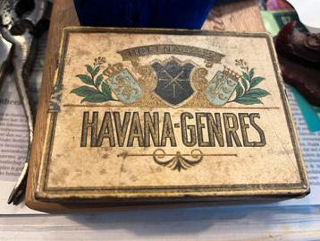 Oude Sigarenblikje  Havana-Genres Hoefnagels beschikbaar voor biedingen
