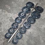 157 kilo Olympische Gewichten + Olympische Barbell 220cm, Sport en Fitness, Fitnessmaterialen, Ophalen, Zo goed als nieuw, Kettlebell