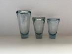 Holmegaard vazen  (3 stuks), Gebruikt, Blauw, Ophalen of Verzenden, Glas
