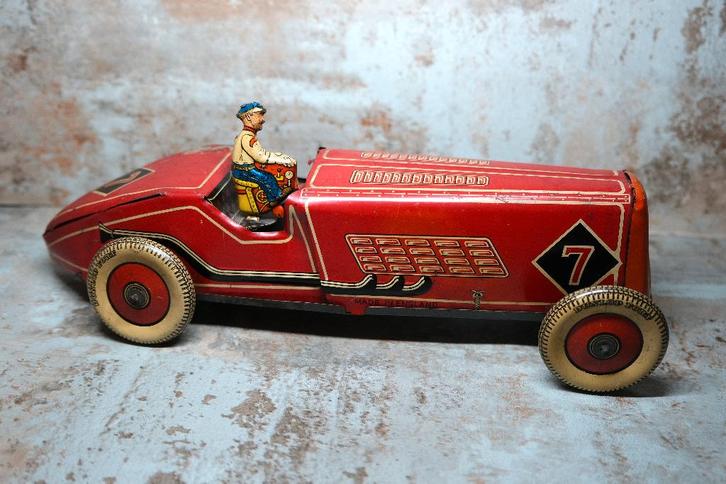 Antiek speelgoed - Fraaie blikken auto - Mettoy - England, Antiek en Kunst, Antiek | Speelgoed, Ophalen