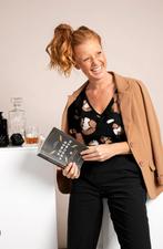 Studio Anneloes Racy flower shirt black/camel maat M zgan., Maat 38/40 (M), Studio Anneloes, Zwart, Ophalen of Verzenden