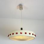 Vintage DDR ufolamp, wit met rode elementen, Gebruikt, 50 tot 75 cm, Vintage, Ophalen of Verzenden