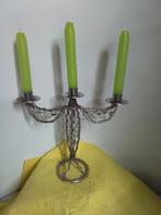 7590) mooie kaarskandelaar met kaarsen, Ophalen of Verzenden, Overige materialen, Minder dan 25 cm