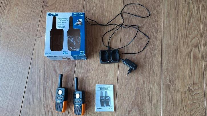 Alecto FR-26 walky talky groot bereik, Telecommunicatie, Portofoons en Walkie-talkies, Gebruikt, Portofoon of Walkie-talkie, 5 tot 15 km