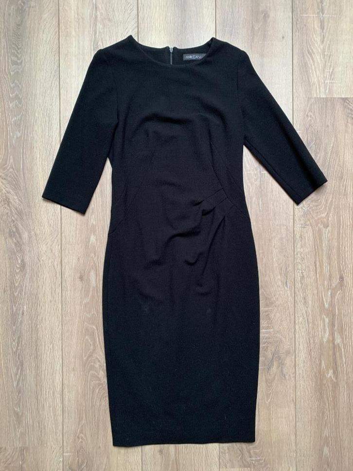 Marc Cain jurk 3/4 mouw zwart maat 1= 36/S, Kleding | Dames, Jurken, Zo goed als nieuw, Maat 36 (S), Zwart, Knielengte, Verzenden