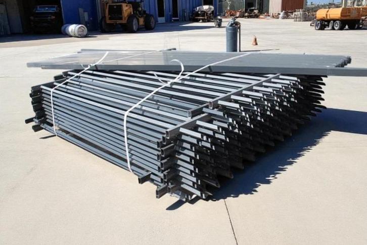 Promo! ca 35meter spijlenhekwerk met palen - gebruikt, Tuin en Terras, Tuinhekken en Hekwerk, Gebruikt, IJzer, Ophalen