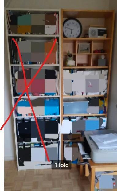 Gratis 1 Billy Boekenkast (bruin) - Gratis Afhalen!, Huis en Inrichting, Kasten | Boekenkasten, Gebruikt, 50 tot 100 cm, 200 cm of meer