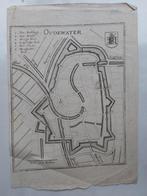 3 / Grondtekening Oudewater door Casper Merian uit 1659, Antiek en Kunst, Kunst | Etsen en Gravures, Ophalen of Verzenden
