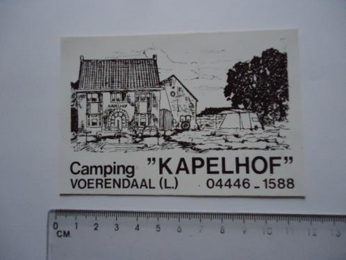 sticker oud Camping Kapelhof voerendaal limburg, Verzamelen, Stickers, Zo goed als nieuw, Bedrijf of Vereniging, Verzenden