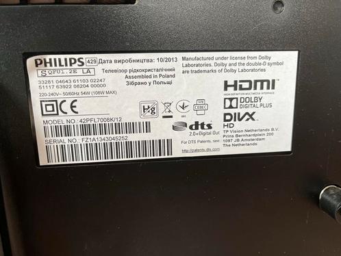 Philips 42PFL7008K/12 Full HD Smart TV (defect), Audio, Tv en Foto, Televisies, Gebruikt, LED, 100 cm of meer, Full HD (1080p)
