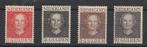 534-537 1949 Kon. Juliana type "en Face" MLH, Postzegels en Munten, Postzegels | Nederland, Ophalen of Verzenden, Na 1940, Postfris