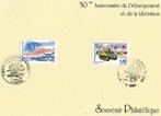 Herdenkingsenvelop D-Day 1944 -1994 Frankrijk, Postzegels en Munten, Ophalen of Verzenden, Gestempeld