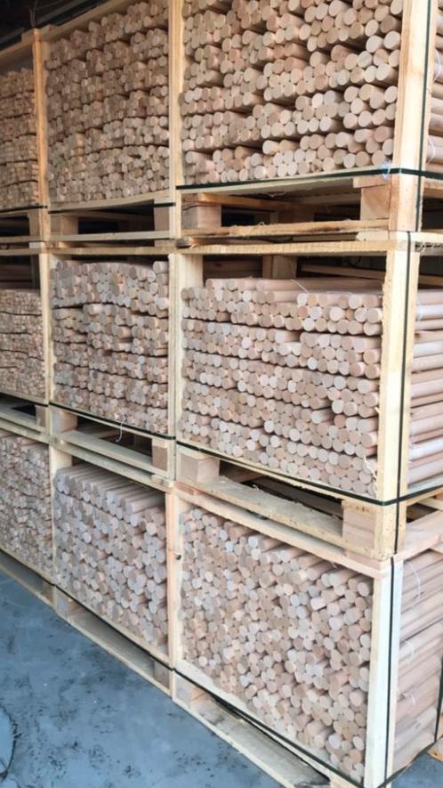 Rondhout stokken beuken noten eiken essen op maat., Doe-het-zelf en Verbouw, Hout en Planken, Nieuw, Overige typen, Overige houtsoorten